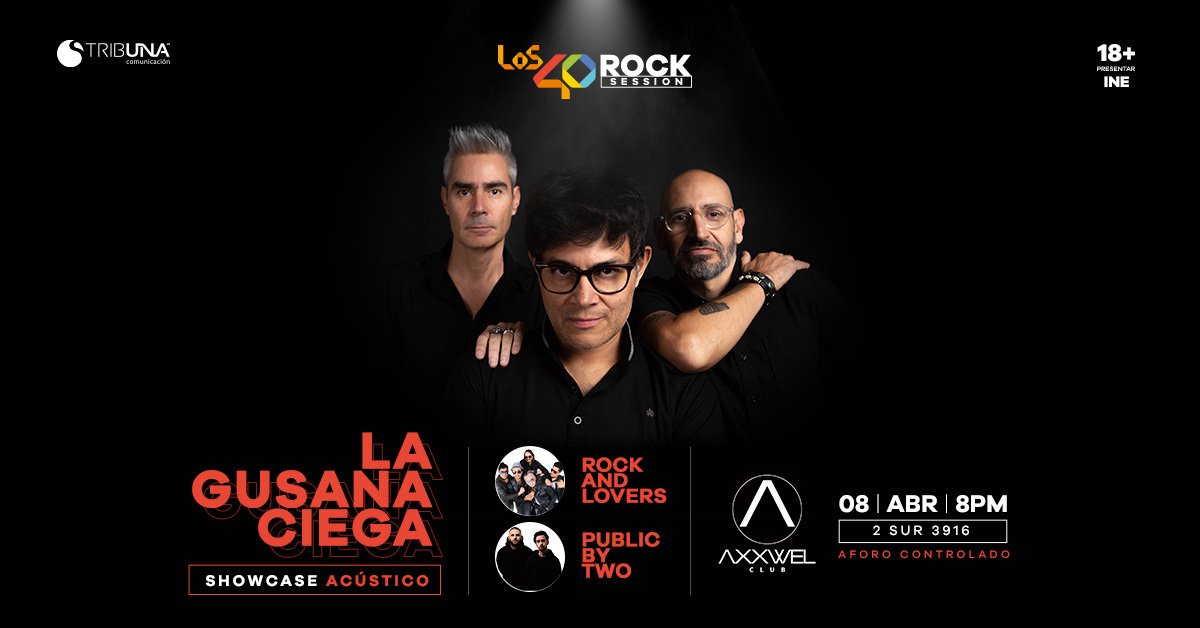 Los40_PueblaFM's tweet photo. ¡ESTAMOS A UN DÍA DE #Los40RockSession🎤!
Junto a @lagusanaciega, @publicbytwo y @rockand_lovers 🤩🤘
¿Estás listo para rockear este 8 de abril junto a #Los40Puebla🤘😎?
📍 8 de Abril en Axxwel Club https://t.co/QsWRm81IVn