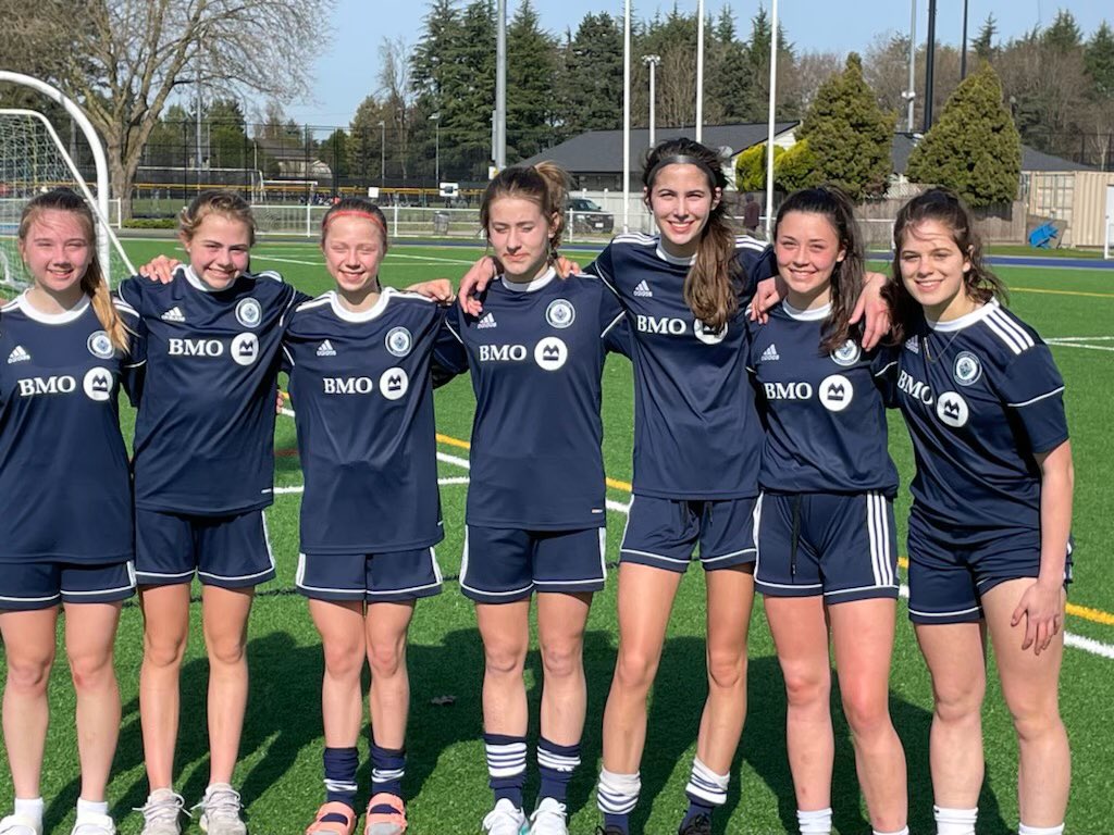 SPDSASoccer's tweet photo. Phoenix girls represented at Whitecaps combine
Left to right Edmonton Whitecaps Rex players Gabriella Linford, Sadie Brisbin, Jayme Bialik, Marley Portas, Lauren Horiachka, Carmya Mastrangelo, Isabella Januario. Missing Sabrina Alexander playing for Calgary Caps to College team. https://t.co/MzcDCxFEds