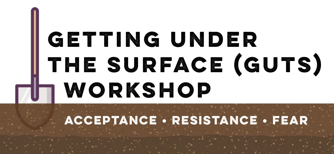 daddybrain11's tweet photo. Dive into Acceptance, Resistance &amp; Fear
in this Getting Under The Surface (GUTS) Workshop ...
More info &amp; sign up here: https://t.co/X9F4tAMuLF https://t.co/hVn8b2026Y
