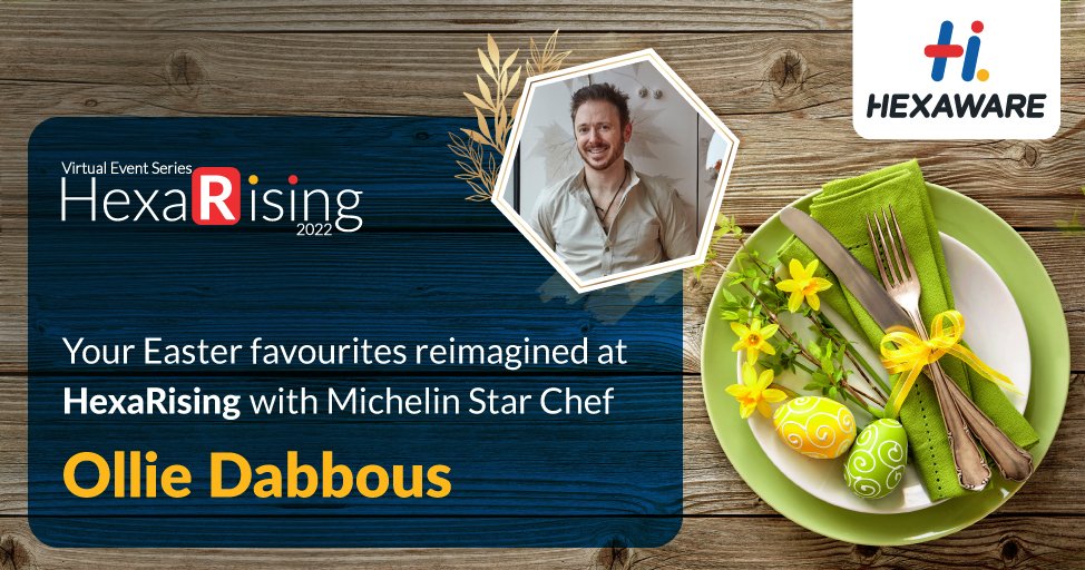 HexawareGlobal's tweet photo. HexaRising is back with another edition filled with festivities and feasts. This year we are starting our celebrations with an #Easter cook-along hosted by Michelin Star Chef Ollie Dabbous. Stay tuned for the session moments.
#HexaRising2022 #HexaLife #Olliedabbous https://t.co/e5jxdtUiOy