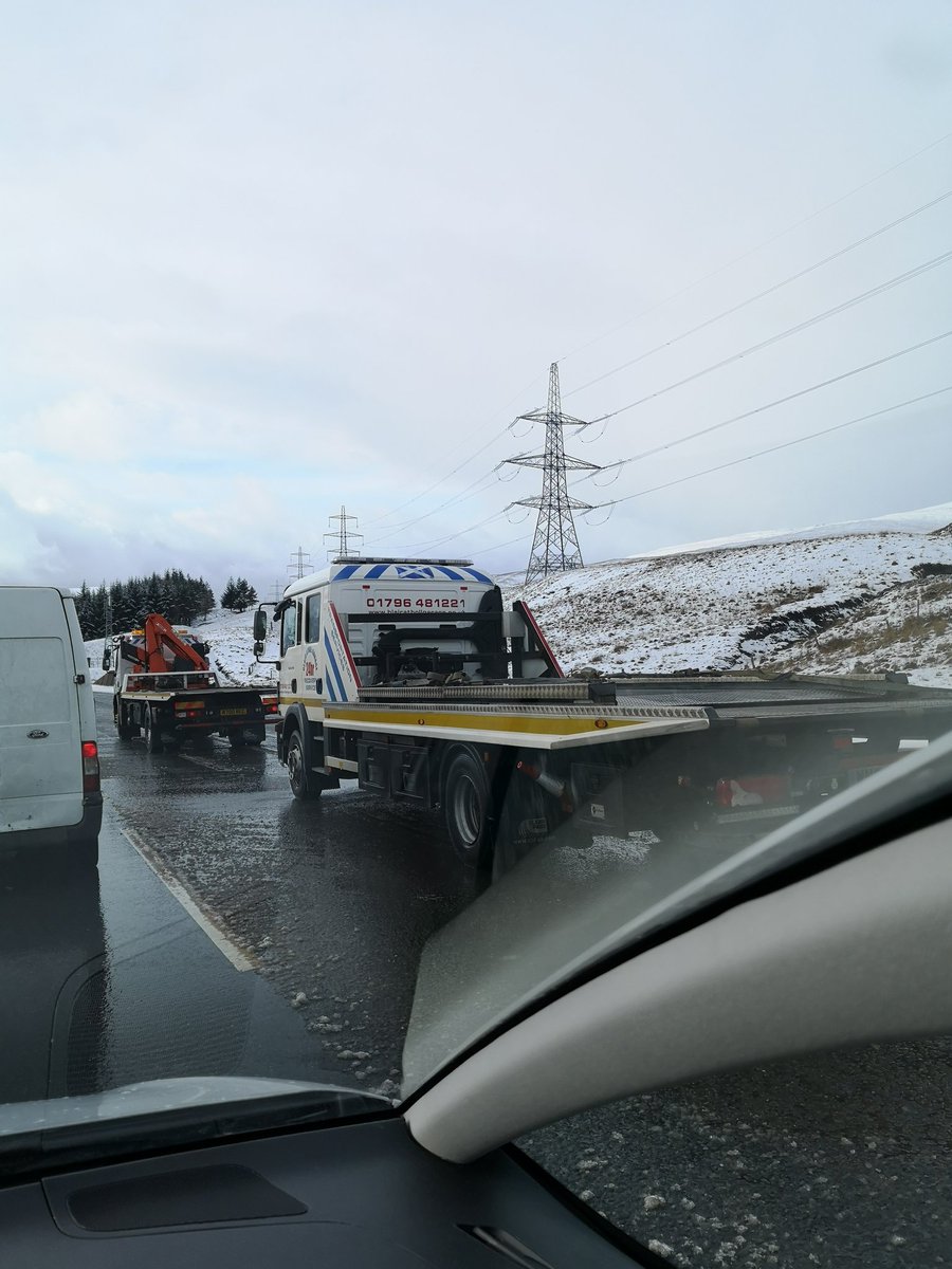 stevenjohncraft's tweet photo. @Athinaengland @trafficscotland @NWTrunkRoads These two trucks seem ready to help, sounds like it won't be too much longer.. https://t.co/wLlfiVOiKk