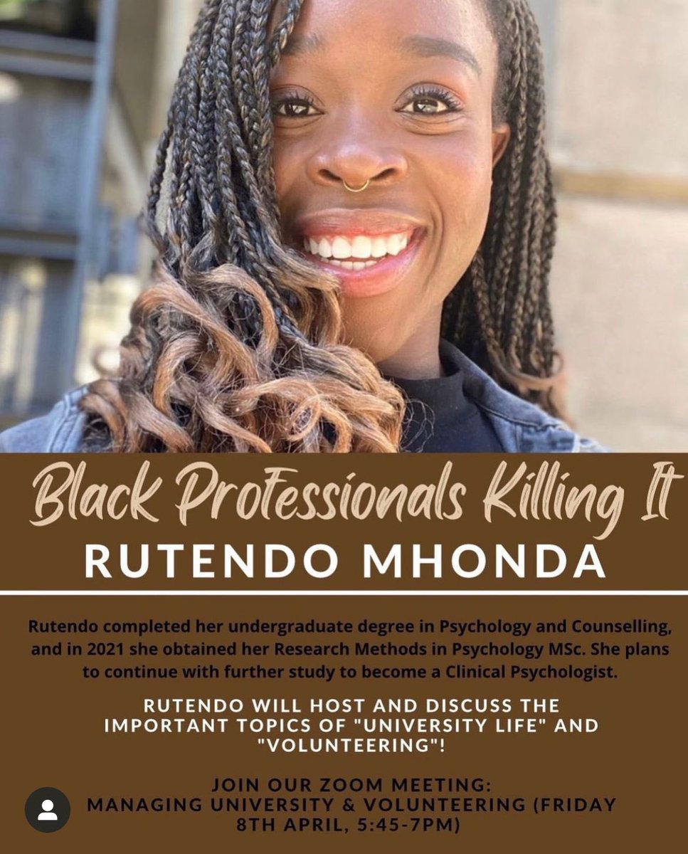ONYX BPKI is pleased to welcome Rutendo, a mental health advocate interested in raising awareness of Black mental health, and she does so through her platform, <a href="/soweglow/">So We Glow | Rutendo</a> 

She will be hosting a zoom call on University life &amp; volunteering this Friday! 5:45-7pm.