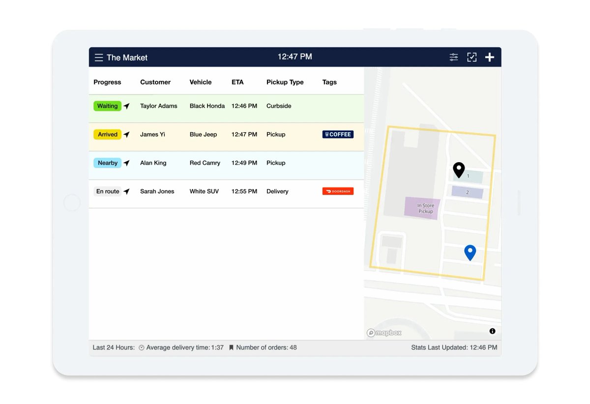Want perfectly timed order pickup and delivery? <a href="/RadiusNetworks/">Flybuy by Radius Networks</a> uses Mapbox to help businesses monitor the journeys of customers and delivery drivers so that orders are prepped right on schedule: mapbox.com/showcase/flybuy #deliverymanagement