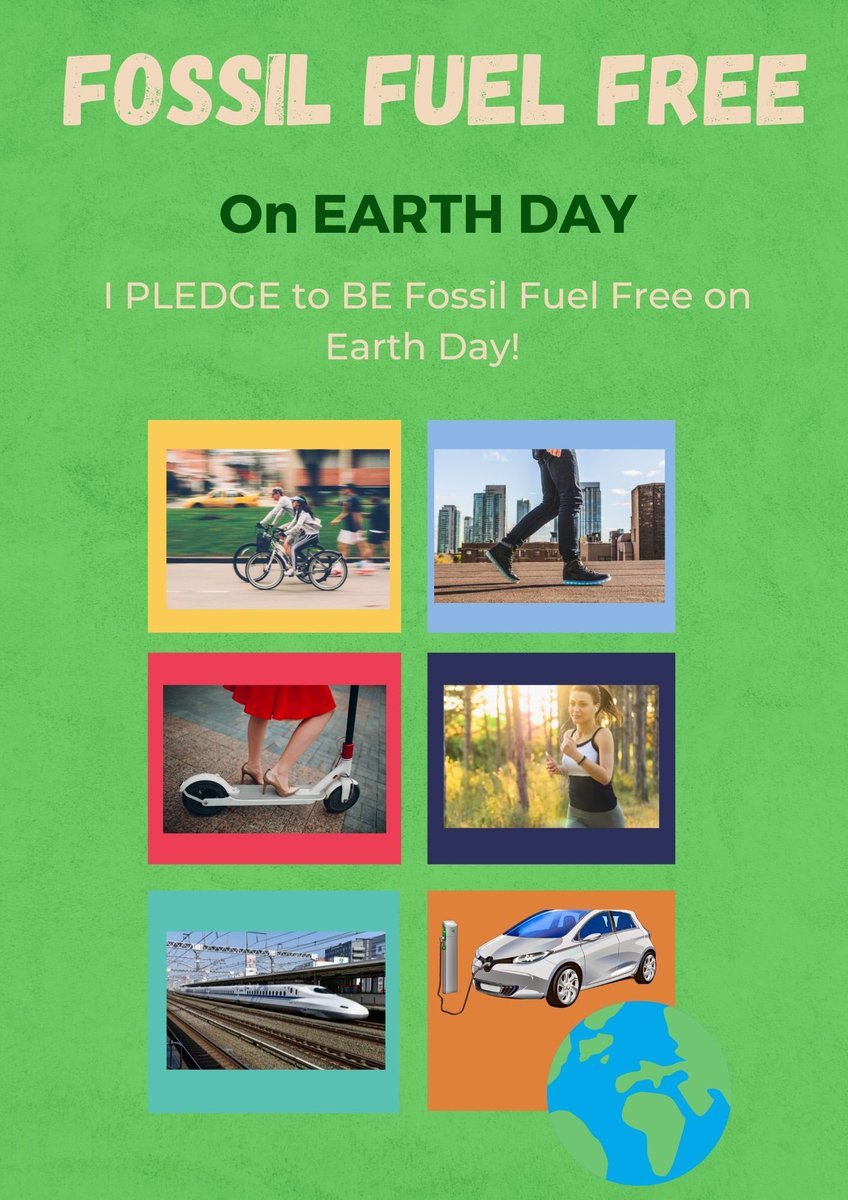 FossilFuel_Free's tweet image. Act now! Pledge to *not* use a #fossilfuel vehicle on 0422 #EarthDay.

Click 👉🏼 motherearthfirst.org/fff 

Your ACTION will be in solidarity with 000s other #climateaware supporters!

A small step but a major one for Mother Earth 🌎🌍🌏. Join us in a #FossilFuelFree Day. Thanks!