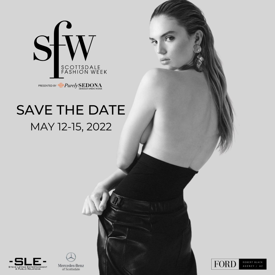 Scottsdale Fashion Week is BACK!! We are thrilled to announce the new dates for this year's most anticipated fashion event 👠

Scottsdale Fashion Week Dates:
May 12-15

More information about designers, venues, and tickets will be shared at a later date.
scottsdalefashionweek.com