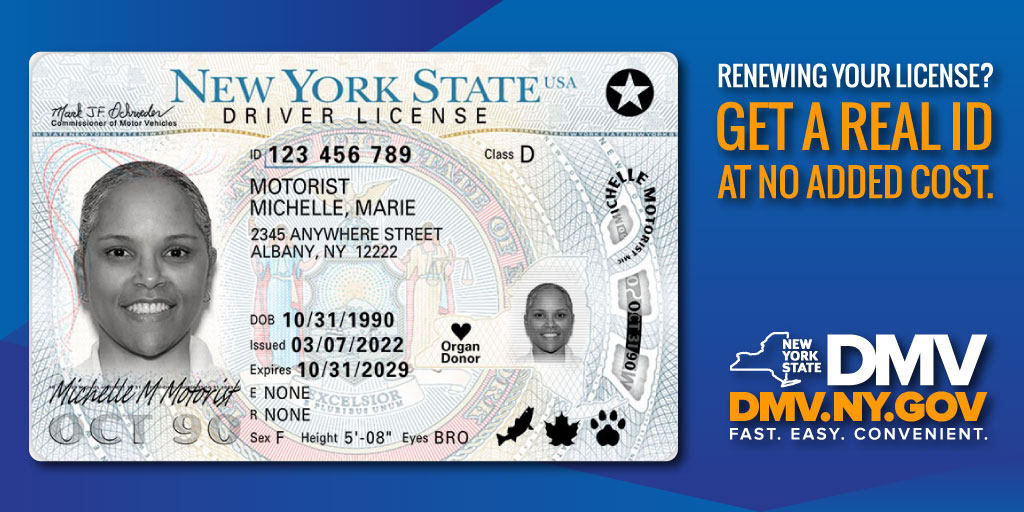 NYS DMV on Twitter "Beginning in May 2023, you will need a REAL ID to