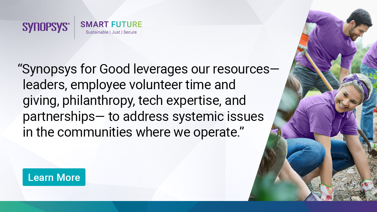 Synopsys's tweet photo. Learn more about Synopsys Social Impact highlights in our 2021 Corporate Social Responsibility Report: https://t.co/VLY3sZ4ORf
#SynopsysforGood #CSR #socialimpact https://t.co/njdDKALeFL