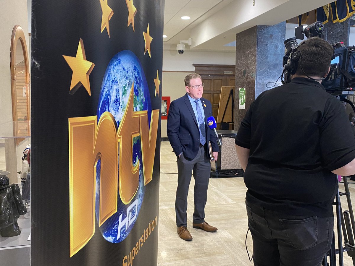 NLTeachersAssoc's tweet photo. Education must be treated as an investment and not an expense. President @TrentLangdonNL providing budget reaction today to @NTVNewsNL. #teacherschangelives #classsizecounts https://t.co/JtAWFV7EXz