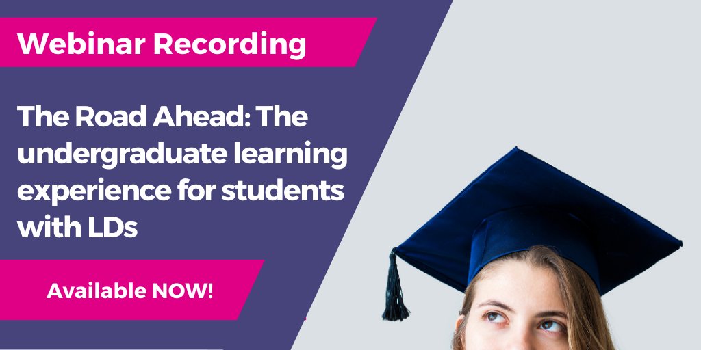Do you work with students with #LDs that want to attend University? Want to know more about what that experience will be like for them? 

Watch our #LDwebinar recording!

ldatschool.ca/webinar-underg…
