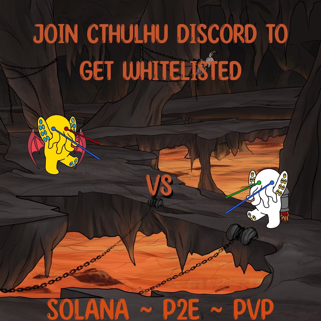 cthulhuclubnft's tweet photo. Dropping 10 Cthulhu Whitelist spots 
🎫 To Enter:
1- Like, RT and tag your friends 
2- Follow @cthulhuclubnft 

🐙🚀
#Solana #NFTCollection #NFTGiveaway #whitelisting #whitelist #SolanaNFTs #MagicEden #opensea https://t.co/vH8NEO7HyL