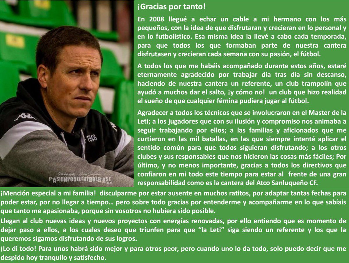 GRACIAS POR TANTO‼️
<a href="/atcosanluqueno/">Atlético Sanluqueño</a> <a href="/ASCF_Cantera/">Atlético Sanluqueño CF Cantera</a> <a href="/ascffemenino/">Atlético Sanluqueño C.F. Femenino</a>