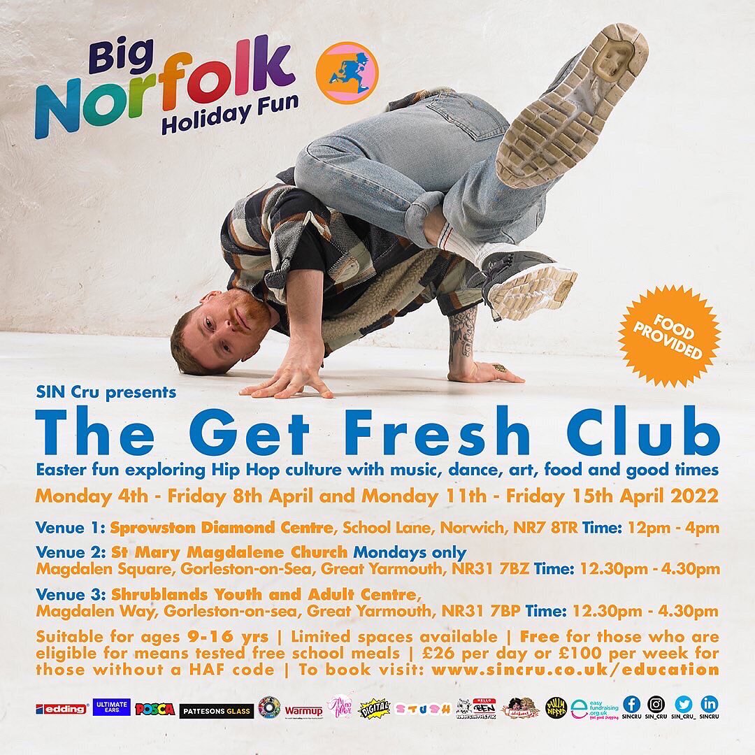 SIN_Cru_'s tweet photo. #SINCru’s #GetFreshClub is currently running as part of @ActiveNorfolk’s #Easter #BigNorfolkHolidayFun in #Norfolk. Check out the #HowtoGuides participants have been doing. For further info and to book: https://t.co/ZJk2A4v5vT
#EasterActivities  #gorlestononsea #sprowston https://t.co/og5VY3DZ6O