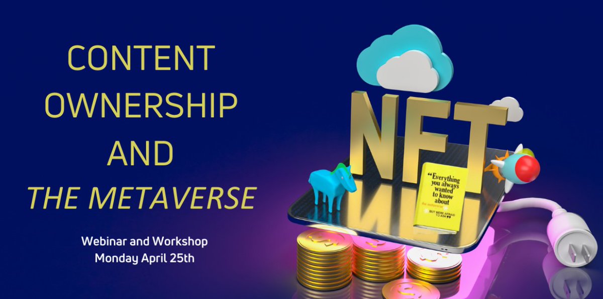 Everything you wanted to know about the #Metaverse and #NFTs but were afraid to ask! Join <a href="/JamesCorbett/">James Corbett</a> 25.04.22  for Content Ownership and The Metaverse immersivetechnologiesskillnet.ie/courses-and-ev… via <a href="/ImmersiveSkills/">Immersive Technologies Skillnet</a>