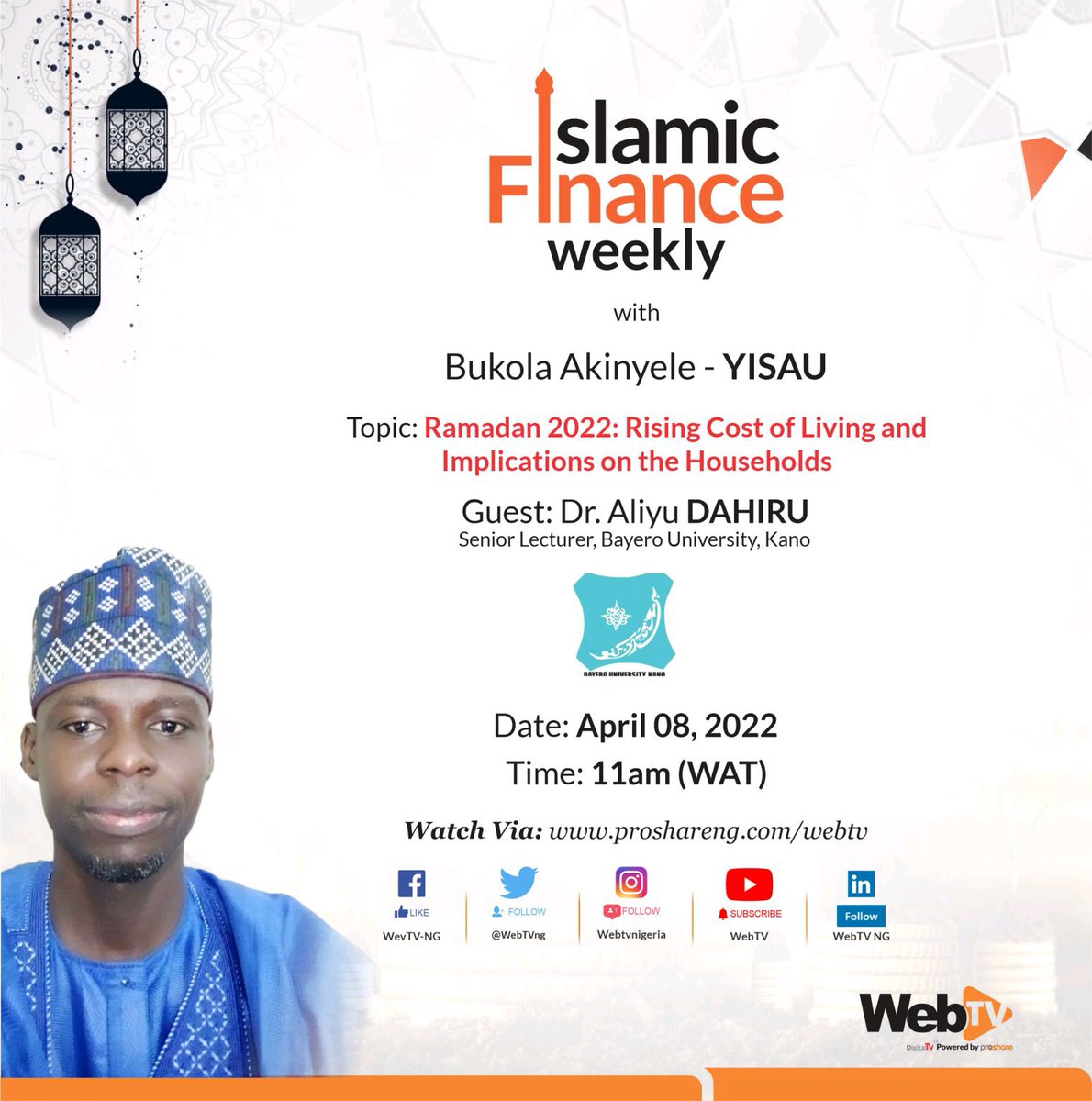 As #Ramadan2022 takes shape, Muslims across the globe just like people of other faith are living in a time of challenging socio-economic indicators. 
Coming up tomorrow is another episode of the #Islamicfinanceweekly