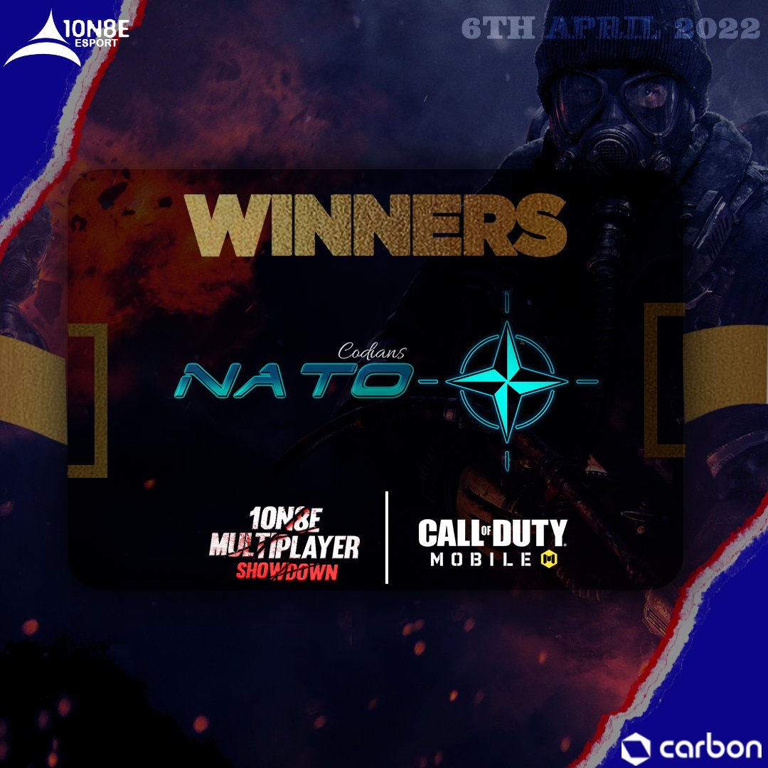 Congratulations to <a href="/NATOGamin/">MASH-HARDER GAMING</a> for emerging winner of this week's Call Of Duty 𝕄𝕦𝕝𝕥𝕚ℙ𝕝𝕒𝕪𝕖𝕣 𝕊𝕙𝕠𝕨𝕕𝕠𝕨𝕟.

Tune In Next week Wednesday for another round of Breathtaking matchup. Registration begins on Mondays on our discord server. 
Sponsors: @getcarbon X @10n8eplay