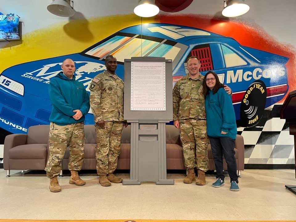 EagleBrigade6's tweet photo. Iβm proud to sign the 2022 SAAPM Proclamation along with @USAGMcCoy leaders to bring awareness and action towards combating a scourge within our ranks. Prevention of sexual assault/harassment requires all of us to work together to bring dignity and respect for all #NotJustApril https://t.co/pZf1PEat18