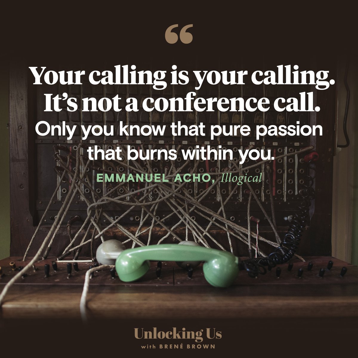 BreneBrown's tweet image. I love this line from @EmmanuelAcho’s new book. All of us are a little untethered right now, which means a lot of projecting our own fears and anxieties onto other people. Sometimes, if we get really quiet—quiet enough to hear ourselves—we realize we know. bit.ly/35UBaxG
