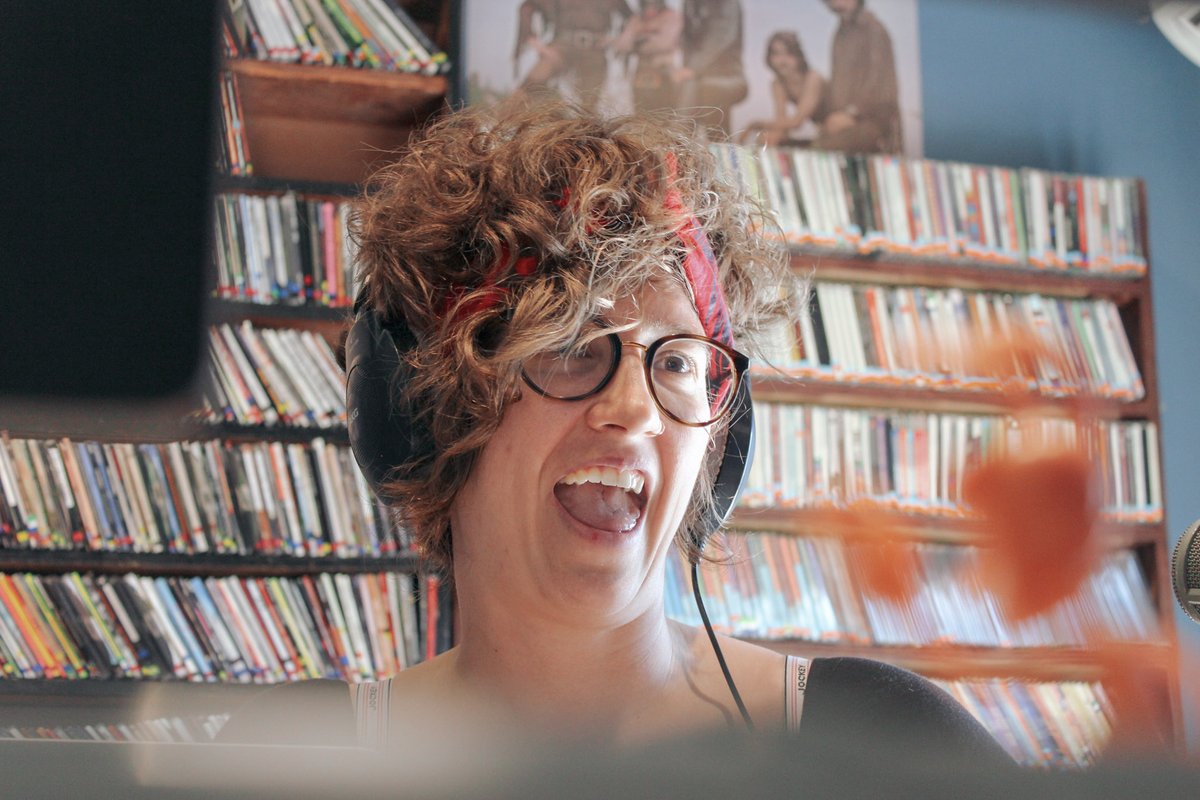 This is Paige aka DJ Simple Cook. She's happy because she is a KDNK Member. You can be happy too. Become a member at kdnk.org or call 970-963-0139.