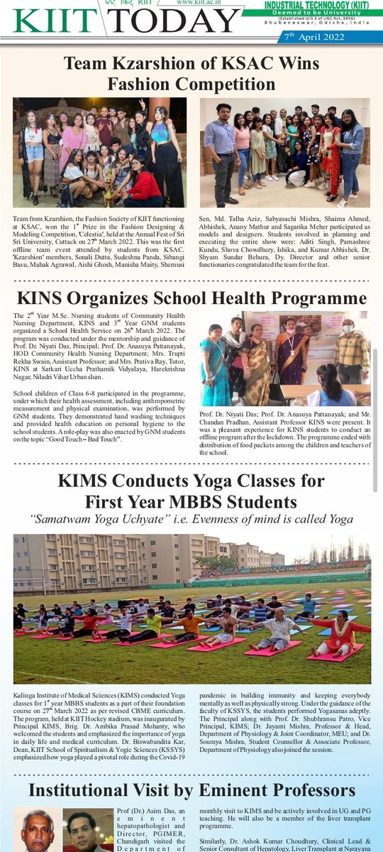 srinibasdas001's tweet photo. #KIITTODAY
#WeLoveKIIT
#kiitsoee
#kiituniversity
#InstitutionofEminence https://t.co/DF5KKaLliX