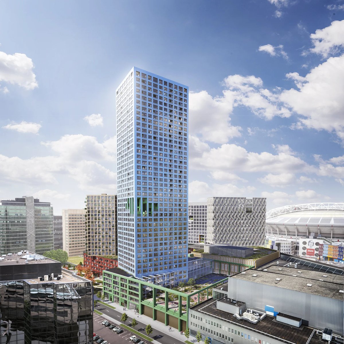 Eleven Square, een gebied van 2,5 hectare vormt straks een district met woningen, kantoren, retail, food &amp; beverage, een theater en een hotel <a href="/BallastNedam/">Ballast Nedam</a> @inspiringspace <a href="/hoogbouw/">HOOGBOUW-TALL BLDNGS</a> <a href="/AFCAjax/">AFC Ajax</a> Amsterdam <a href="/adamzuidoost/">Amsterdam Zuidoost</a>