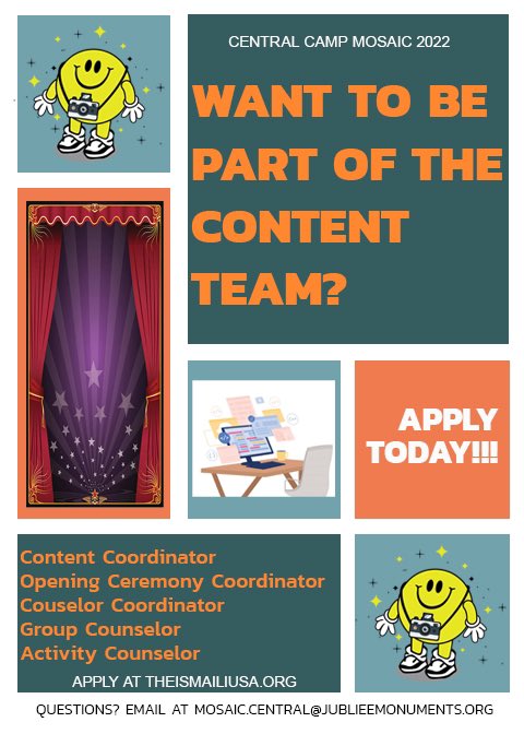 campmocentral's tweet photo. Want to be part of the Staff team this summer at Camp Mosaic?? Apply today at https://t.co/DA2tTFBxIw and help us ✨Picture The Magic✨ https://t.co/RiMlf3S30g