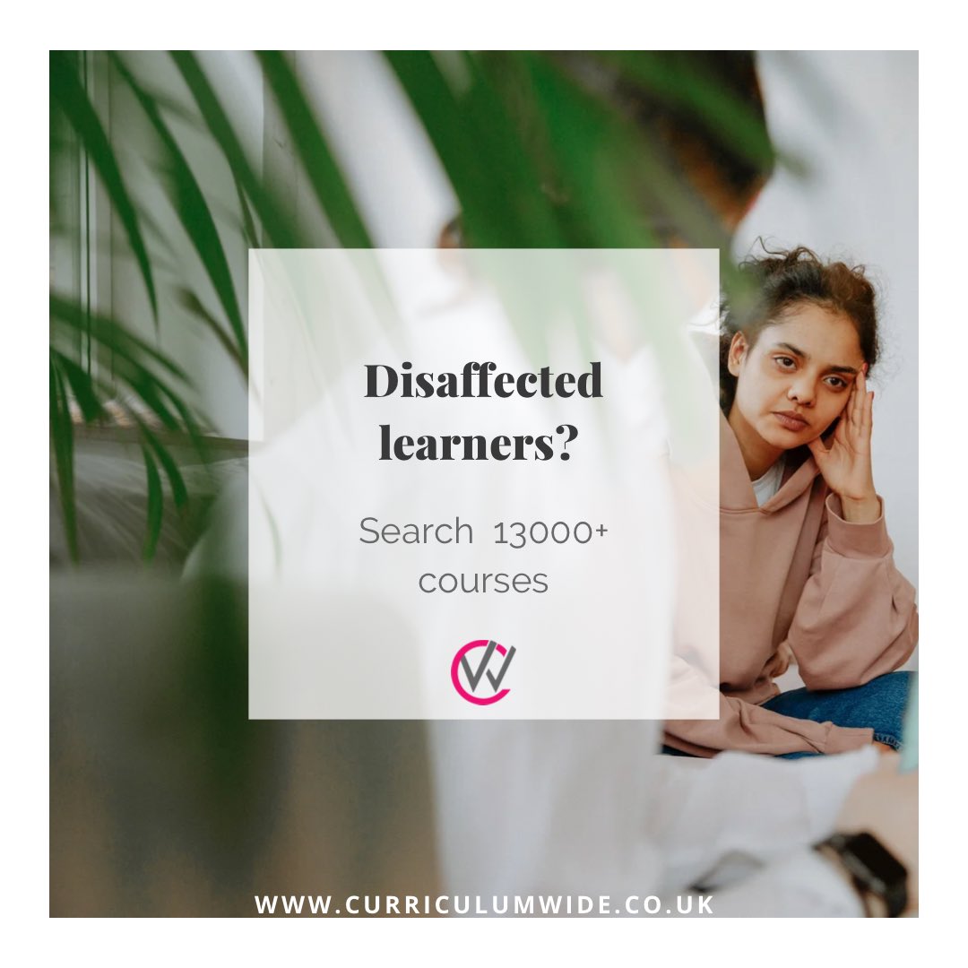 curriculumwide's tweet photo. Find suitable courses by filtering 13000+ qualifications that:
• count towards performance tables
• are 100% coursework
• provide pathways
#inclusion #inclusivecurriculum #curriculumdevelopment #curriculumdesign #curriculum #coursefinder #secondaryeducation #education #school https://t.co/6gVcN7bodW