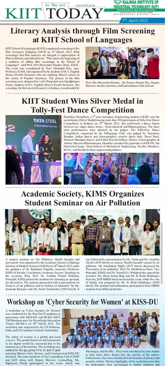 srinibasdas001's tweet photo. #KIITTODAY
#WeLoveKIIT
#kiitsoee
#kiituniversity
#InstitutionofEminence https://t.co/DF5KKaLliX