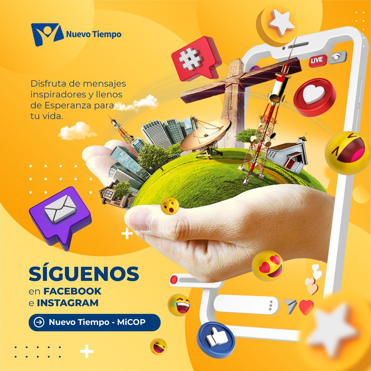 pr_laot's tweet photo. 🚨🚨"¿Conoces ya las nuevas cuentas de Nuevo Tiempo MiCOP? 📲Síguenos y conoce las novedades, que traemos para ti. Por más mensajes con esperanza y cursos Bíblicos📖 que cambiarán tu vida.” #NuevoTiempo #MiCOP #NTMiCOP #EscuelaBíblica https://t.co/WEmrLYfj3U
