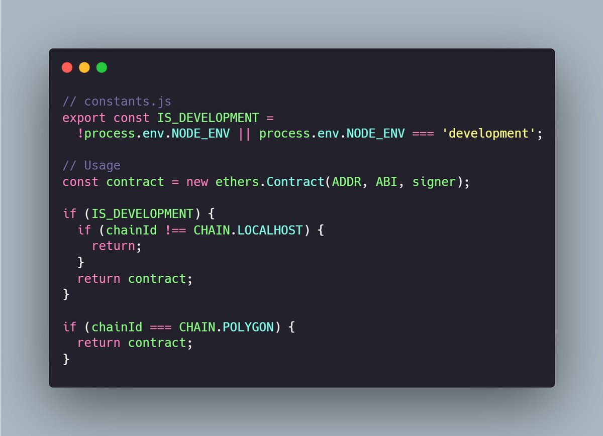 golfoyle1's tweet photo. check environment
#web3  #blockchain #Solidity #NFT #javascript #hardhat #programming #react #frontend #coding #programming #array #100DaysOfCode #webdev https://t.co/R3VKqRx2Cl