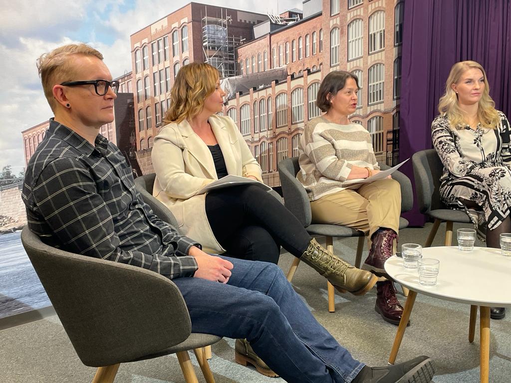 Today @TAMK_UAS talked about interdisciplinary approaches with <a href="/UAI_CL/">UAI</a>. In the panel <a href="/tiina_lindberg/">Tiina Koskiranta</a> <a href="/AnnaPekonen/">Anna-Elina Pekonen</a> <a href="/SiljaKostia/">Silja Kostia</a> and Toni Pippola.