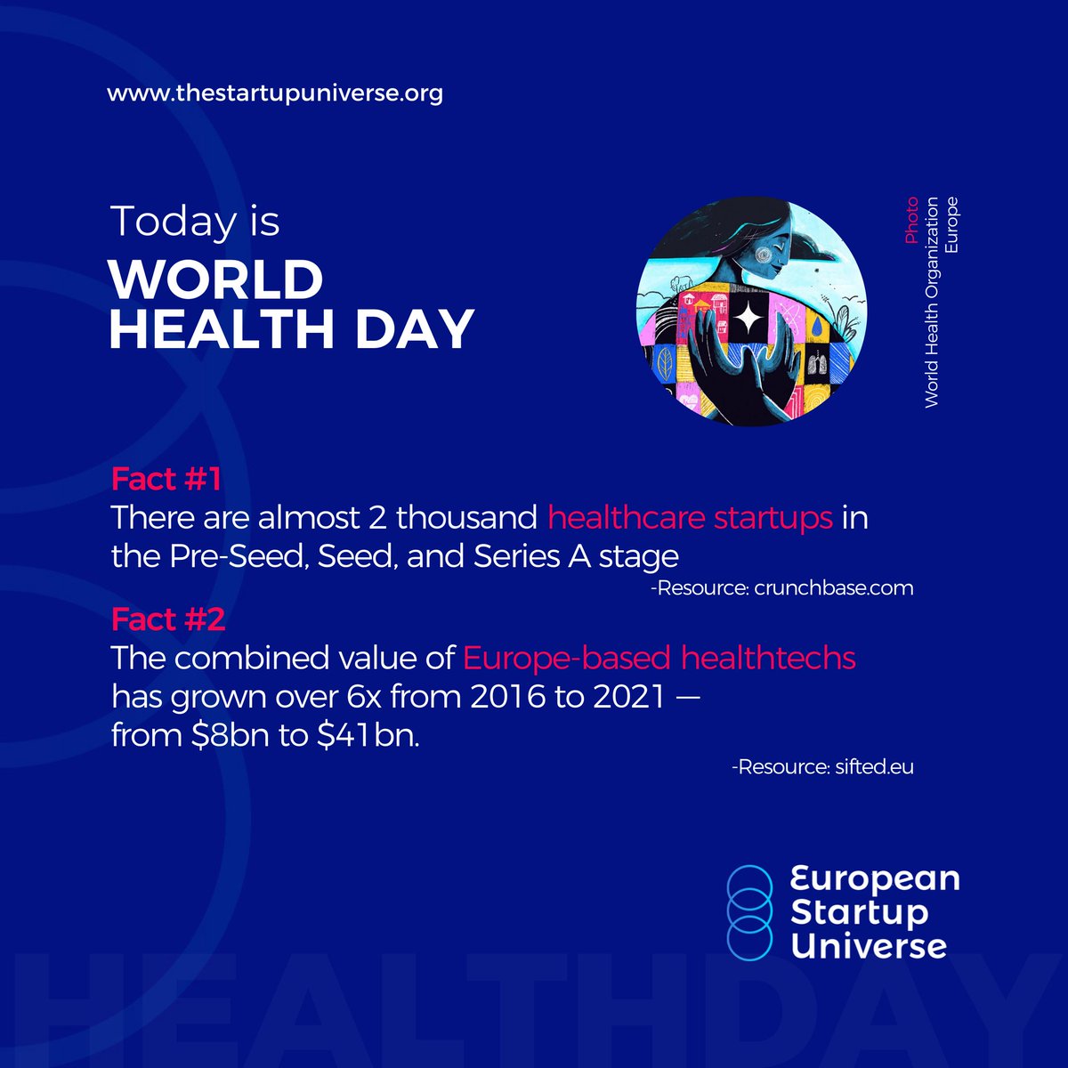 startupunivers's tweet photo. 7 April is World Health Day, and each year draws attention to a specific health topic of concern to people worldwide.🌏

👉 Here are 5 companies that are reimagining the future of health care.

- @Youper_ai
- @TytoCare
- @Vida
- @Osso_VR
- @KintsugiHello

#worldhealthday #esu https://t.co/tFE9NEBhDk