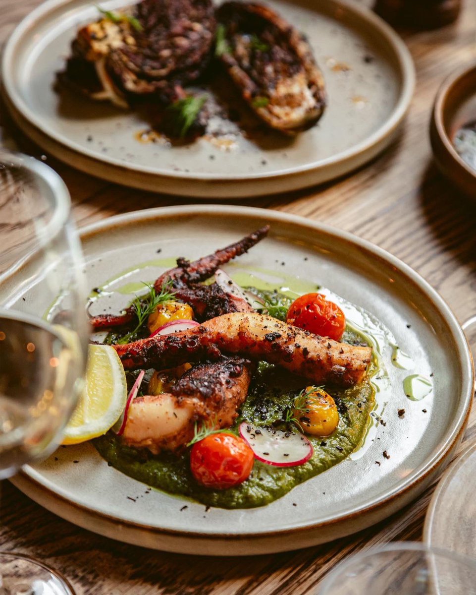 TheRefugeMcr's tweet photo. Small plates, big flavours ✨

Our new menu update = dishes to fall in love with, such as Tikka octopus with saag and burnt tomato; onglet cooked to perfection with confit garlic and Jacob’s ladder with sweet kecap manis, peanut praline and sesame.

Book a table &amp; discover more. https://t.co/3C5Yro7HLz