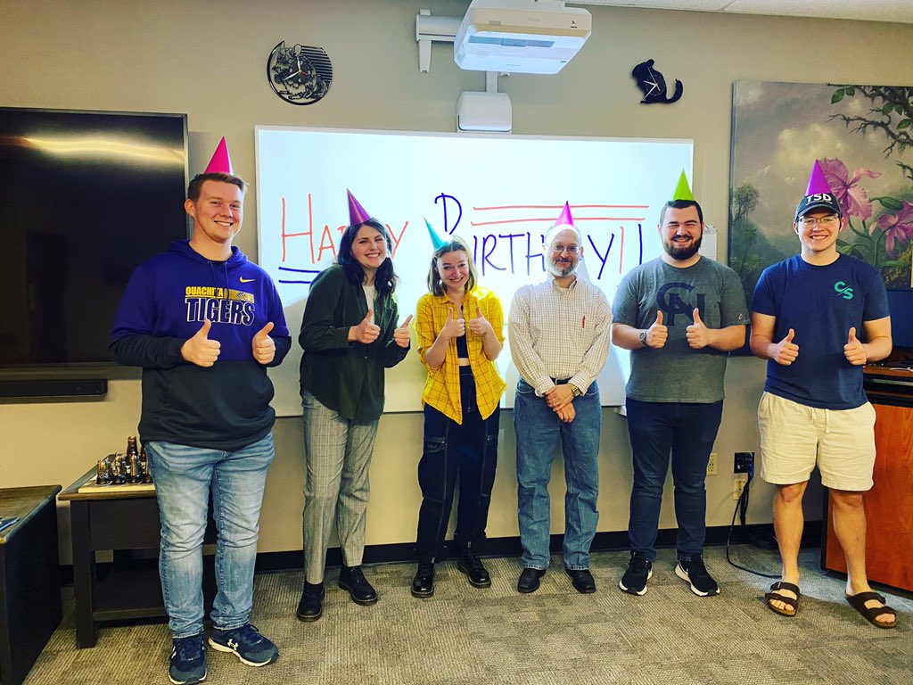 Happy birthday to our esteemed chair! Some of his students threw a surprise party.