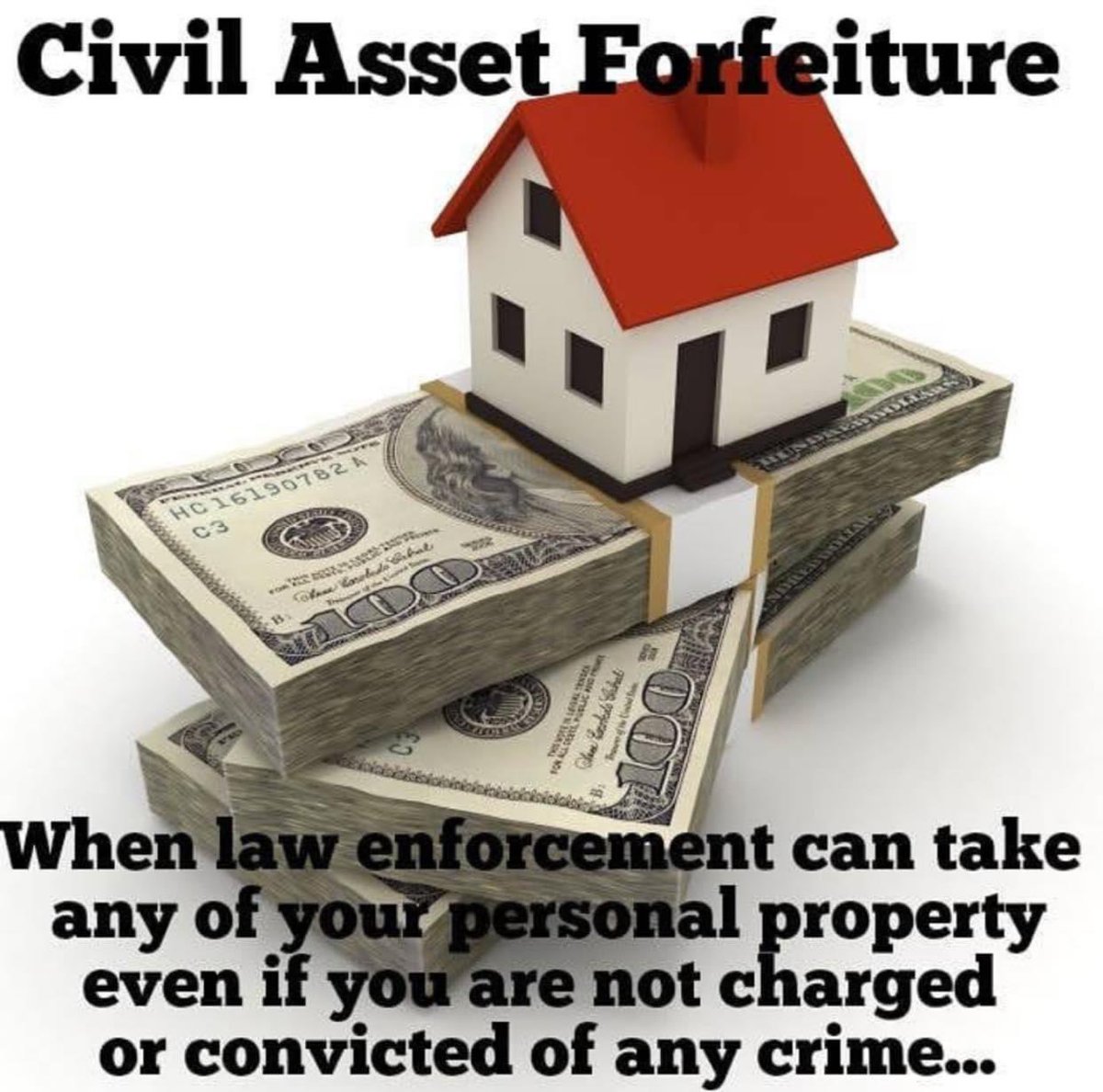Civil Asset Forfeiture is theft.

#SharpeWay #LarrySharpe #Sharpe4Gov #Libertarian #CivilAssetForfeiture #theft #government