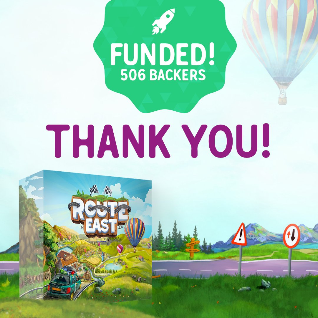 WE HAVE DONE IT!!!!!🎉🎉🎉

#RouteEast's Kickstarter campaign is over but the adventure is far from it. 🚗 We'll be sharing more updates tomorrow but for now, we just want to say a MASSIVE thank you to everyone who backed, tweeted, and engaged - your support was invaluable! 🙏🙏