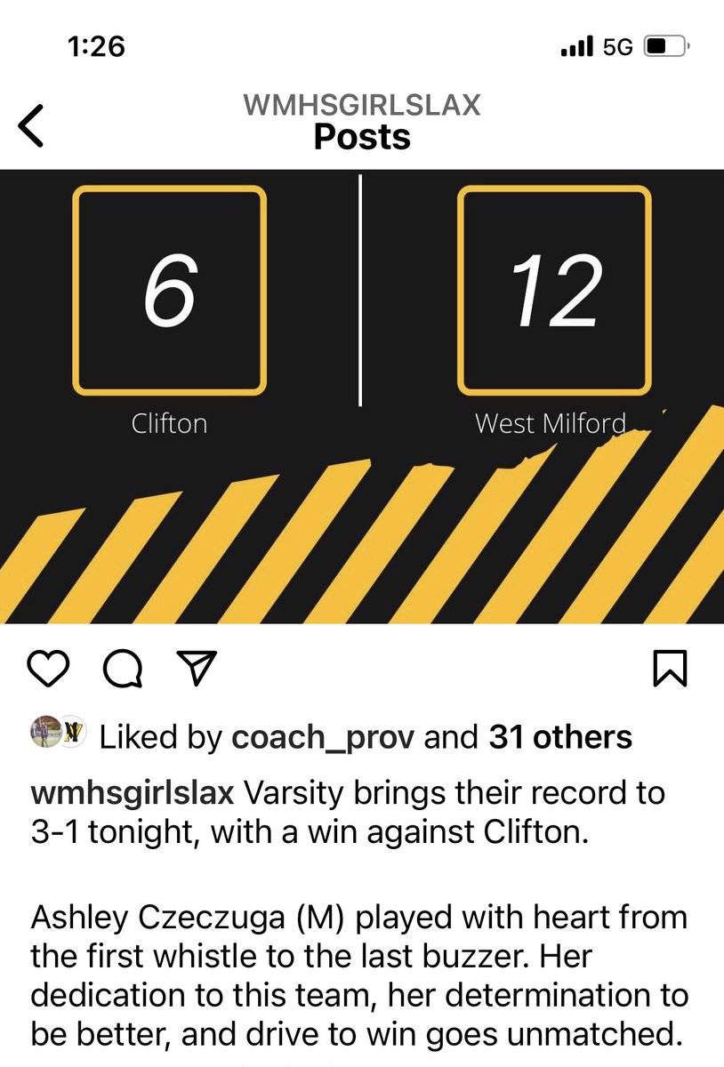 Congratulations WMHS Lacrosse team!💛🖤🥍🖤💛