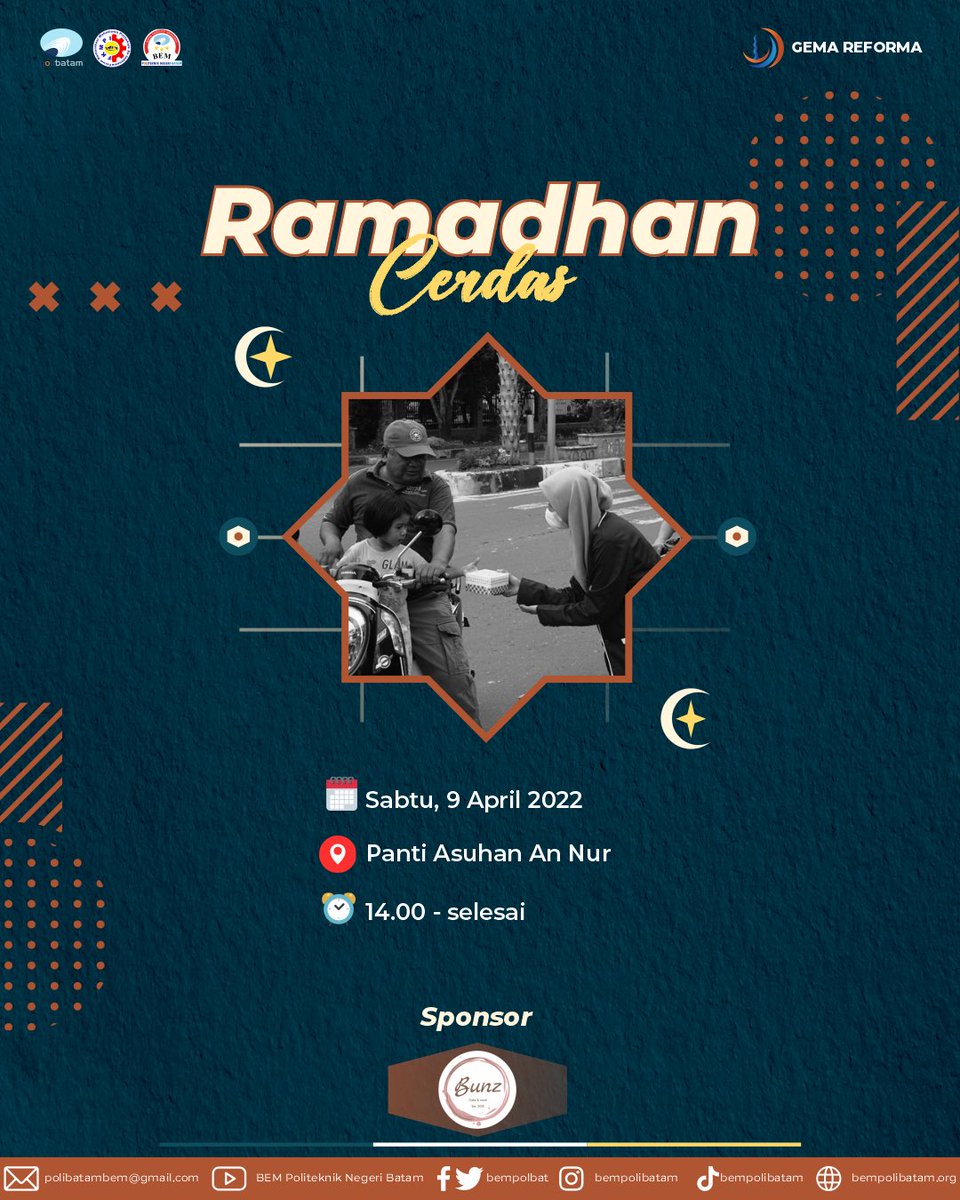 bempolbat's tweet photo. [RAMADHAN CERDAS : BEM MENGAJAR x BERKAH]

Hallo Teman-Teman!👋
BEM Mengajar kali ini ada yang beda nih! 

Nah, BEM Mengajar kali ini akan kolaborasi dengan berbagi Berkah. Selain melaksanakan kegiatan mengenai pendidikan, kita juga akan melaksanakan buka puasa bersama loh! https://t.co/GbctKIsaeI