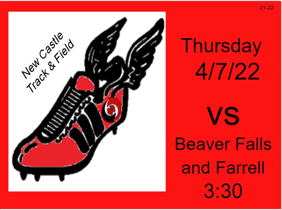 NewCastleSrHS's tweet photo. Good luck to Coach Croach, Coach Cowart, and the NC Track Teams at today's meet against Beaver Falls and Farrell!  #GoCanes  #NCTrack @NCNewsSports
 @LCSportsNet @canes_cuz https://t.co/xoL2lV65mb