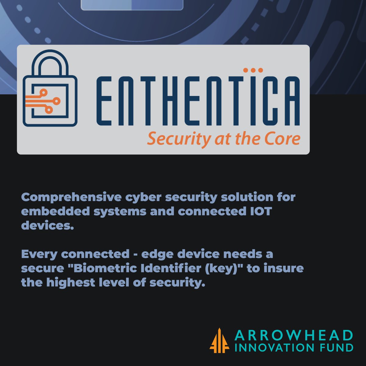 Enthentica, Security at the Core, works to insure the highest level of security for all IOT devices. 

enthentica.com

#security #iot #devices #entrepreneurship #technology