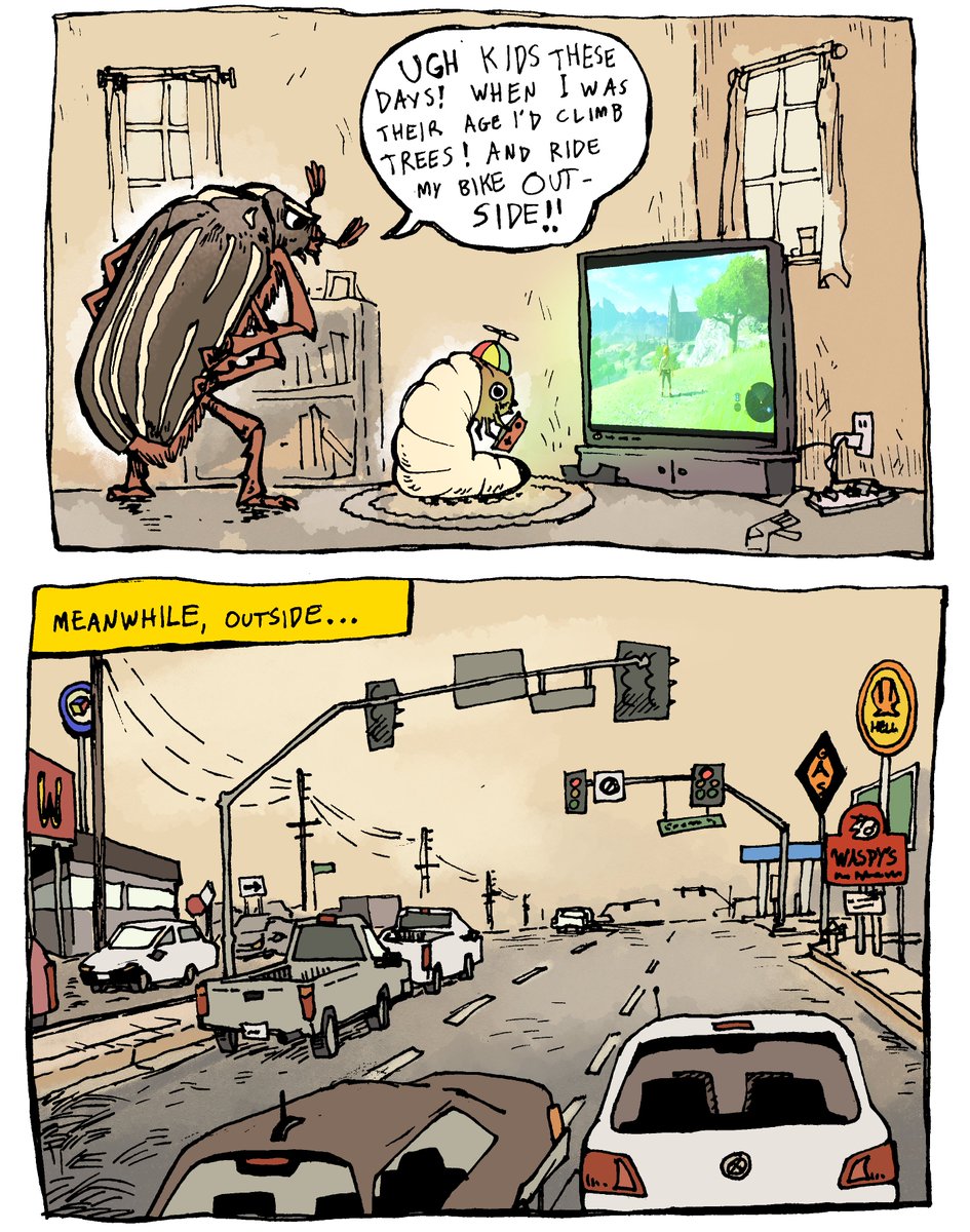 Outside
