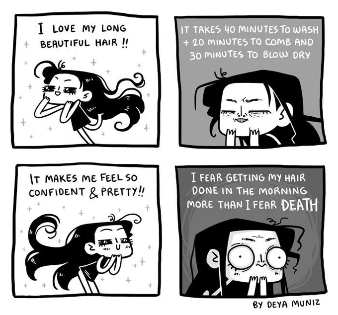 time is a flat circle but I learned a harsh lesson when I cut my hair a bunch after this comic 