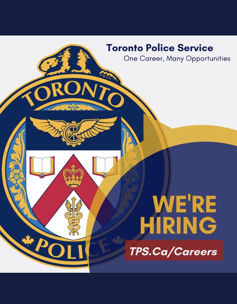 Have you ever thought of a career in policing? Well here is your chance… WE’RE HIRING!😊 Follow @TPSRecruiting for guidance on the recruitment process and get answers to your questions you may have. #RewardingCareer #MakingADifference @TorontoPolice @StephBurrittTPS @TPS_CPEU