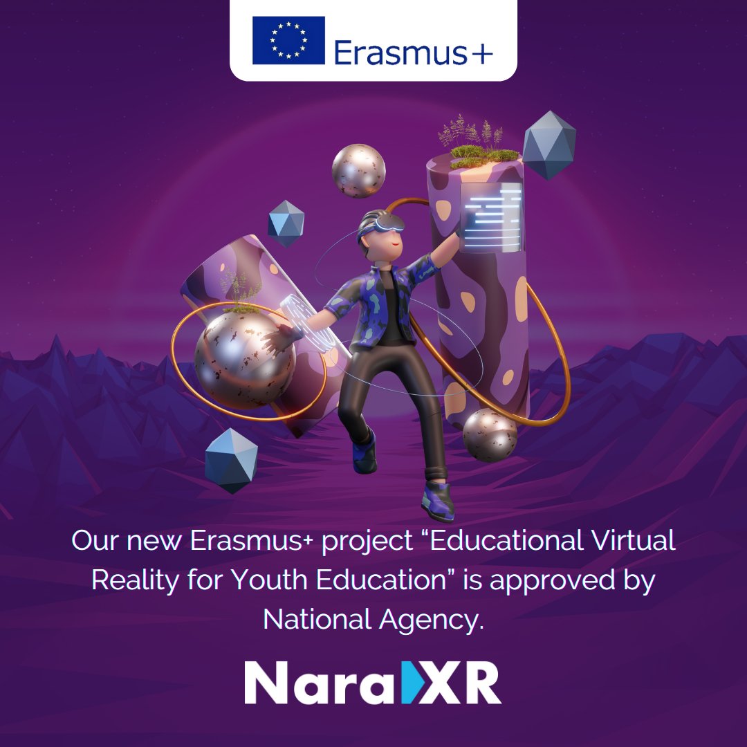zaferkaradayi's tweet photo. We are happy to announce that our new Erasmus+ project “Educational Virtual Reality for Youth Education” is approved.🥳
#erasmusplus 
#virtualreality 
#edtech 
#youtheducation
@naraedtech https://t.co/gZ7oXWwsAL