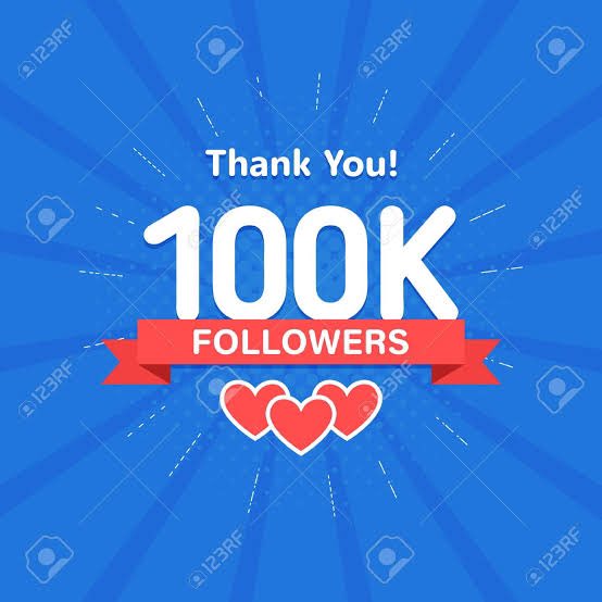 Thank you 100k twitter family 🎉 Retweet for 100k giveaway