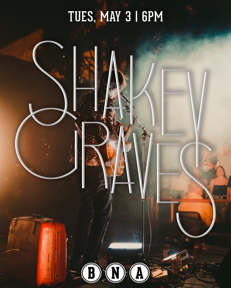BNABrewing's tweet photo. Mark your freakin' calendars, y'all!

Tuesday, May 3rd, @ShakeyGraves will be in the building! You should probably come too. 

Tickets via https://t.co/WbHu7LoEMa

Brought to you by Thick as Thieves Entertainment https://t.co/7x5sfrnfEH