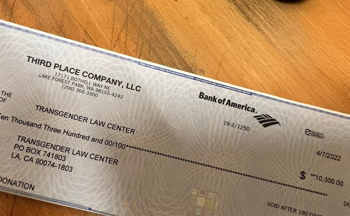 Our fundraiser this past Saturday was very successful! 

Because of all our amazing customers, we were able to raise a little over 10,000 for <a href="/TransLawCenter/">TransgenderLawCenter</a>