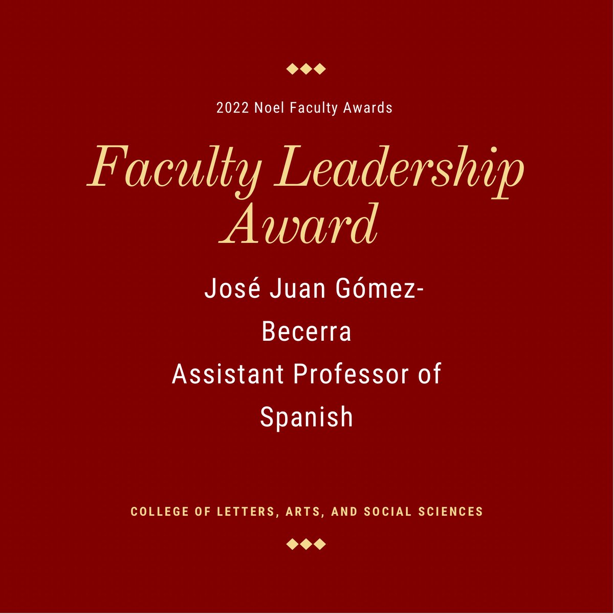 eku_CLASS's tweet photo. Congratulations to José Juan Gómez-Becerra, Dept. of Language and Cultural Studies, Anthropology, and Sociology at EKU, recipient of the 2022 Noel Studio for Academic Creativity Faculty Leadership Award. #EKUCLASS https://t.co/B7F0xsKN93