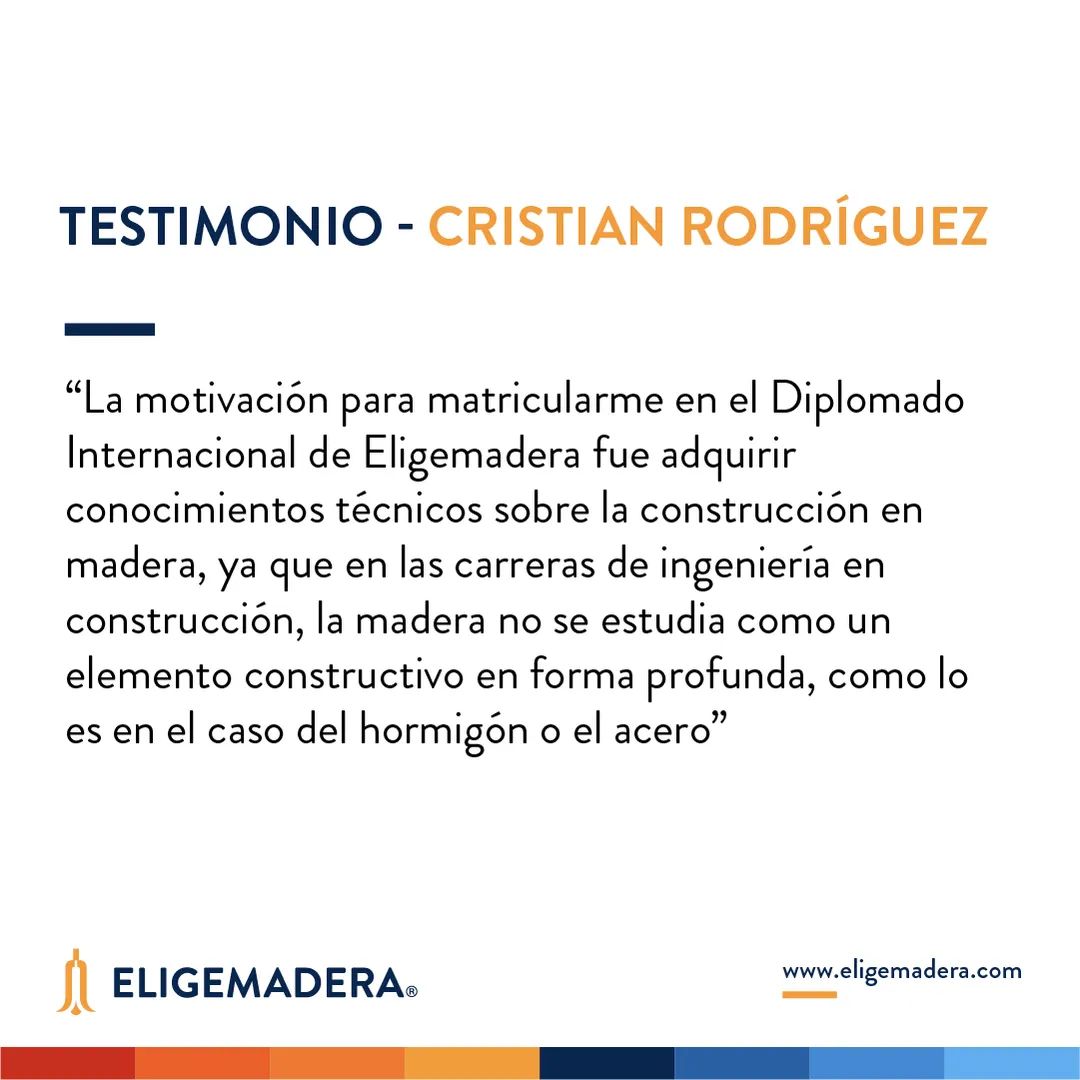 [TESTIMONIO] Desde #Chile, Cristian Rodríguez comparte su experiencia en el Diplomado Internacional de Eligemadera.

👉Más info: eligemadera.com/diplomado-dise…

#YoElijoMadera