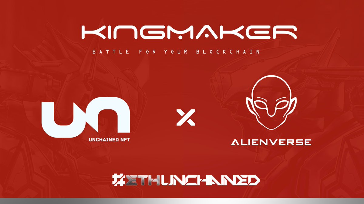 UnchainedNFT_'s tweet photo. These aliens definitely don't come in peace. 👽

@JoinAlienverse 🤝

Aliens will get an exclusive playable character in Kingmaker, our PvP game &amp; much more. Follow @UnchainedNFT_ for more #eth partner announcements in the pipeline.

#chooseyourchain #ethunchained https://t.co/8co9QrmW2F