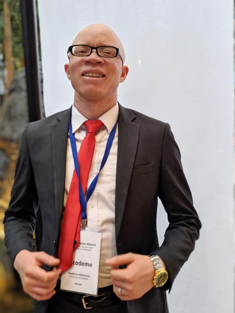 AfricaAlbinism's tweet photo. Let us learn to use each other’s names and avoid dehumanizing alternatives. This way, we respect and ultimately protect each other from harm.
#rwandaday 
#fightGenocide 
#namefirst 

Photo; Global Albinism Alliance https://t.co/8fibH7z5Ry